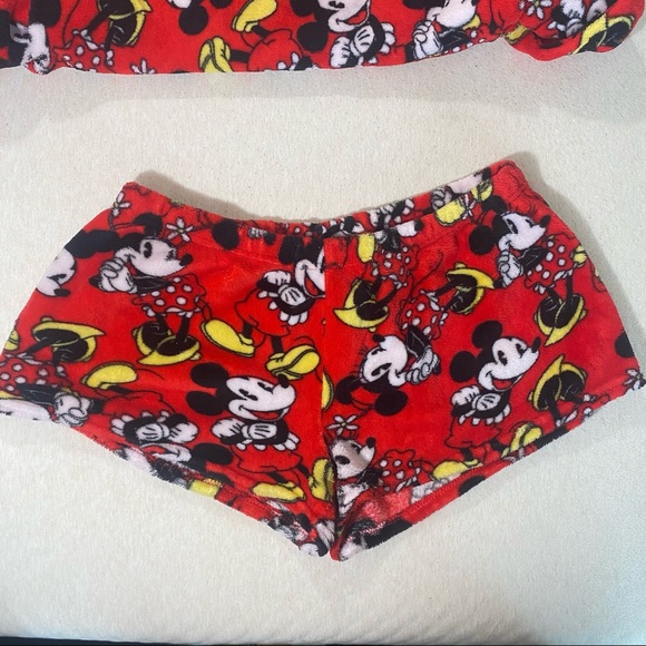Disney Store Minnie Mouse Fuzzy Fleece PJ Set L - Picture 4 of 11